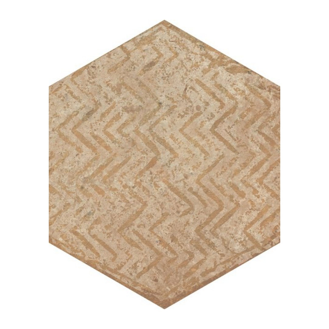 Qualis Ceramica Alma 5.5" x 6.3" Matte Porcelain Hexagon Decor Tile
