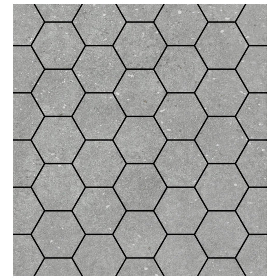 Qualis Ceramica Ashland 12" x 12" Rectified Matte Porcelain Hexagon 3" Mosaic
