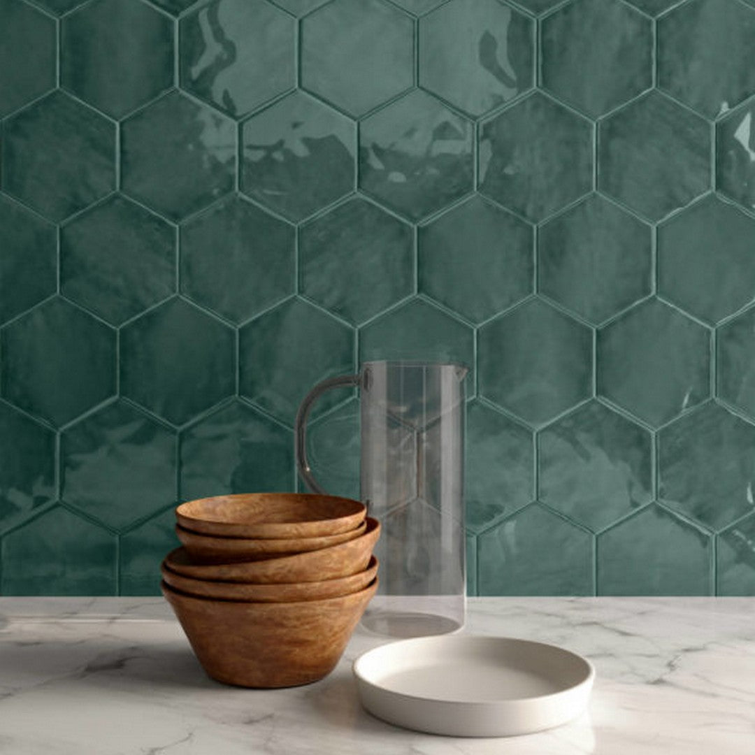 Qualis-Ceramica-Chateau-6-x-6-Glossy-Ceramic-Hexagon-Tile-Brilliant-Emer