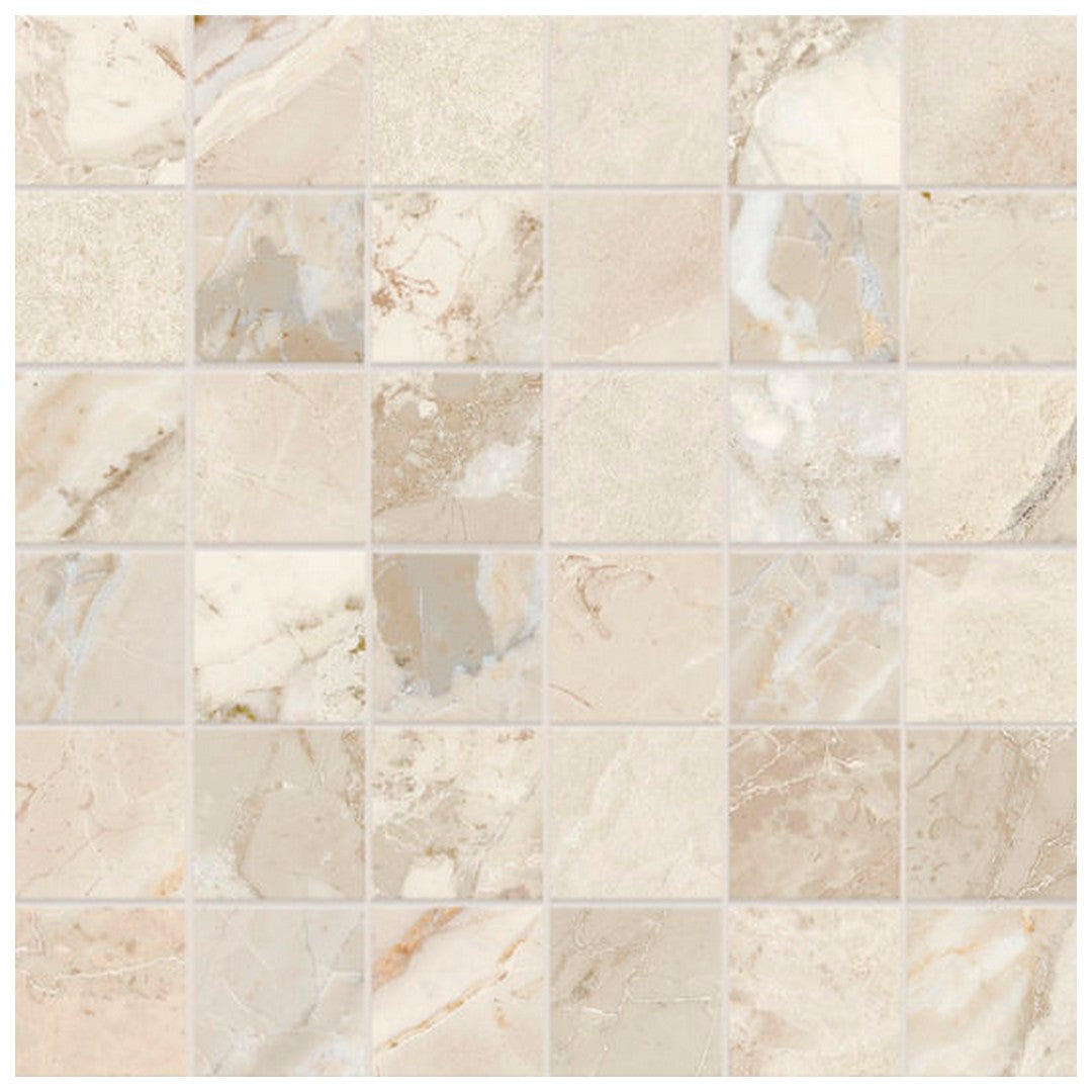 Qualis Ceramica Dynasty 12" x 12" Rectified Matte Porcelain 2" Mosaic