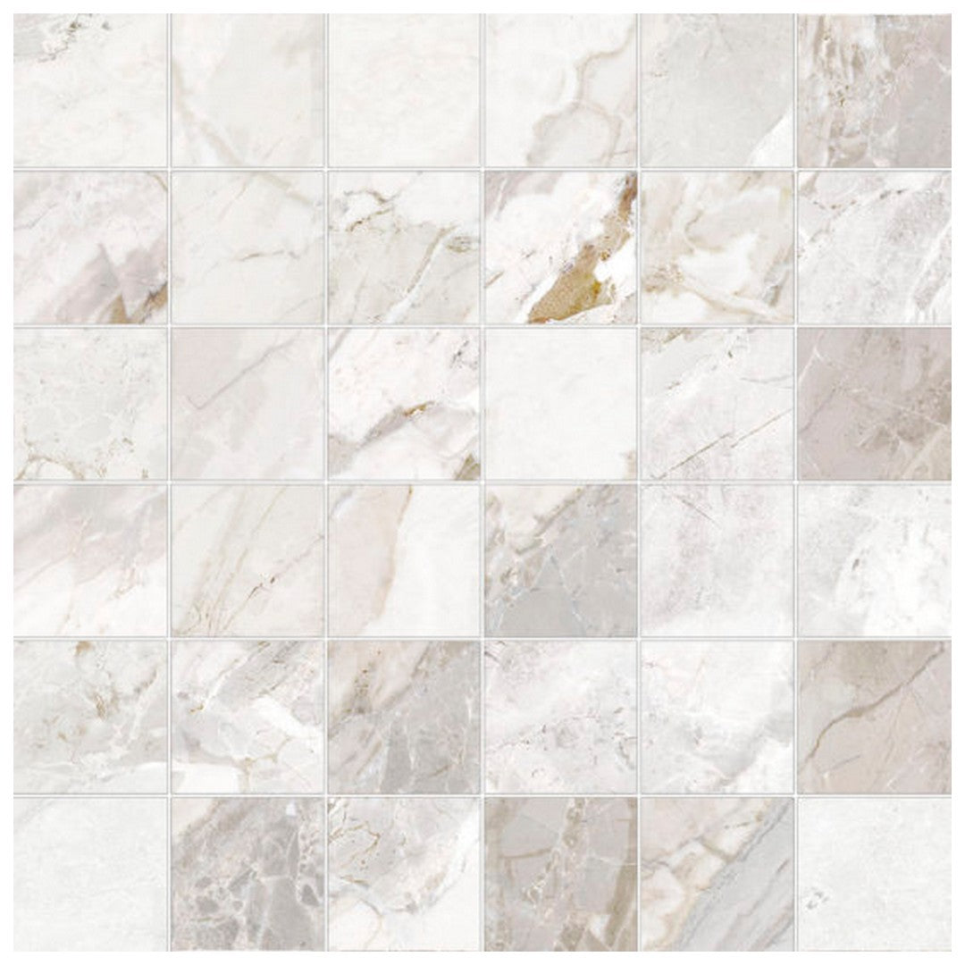 Qualis Ceramica Dynasty 12" x 12" Rectified Matte Porcelain 2" Mosaic