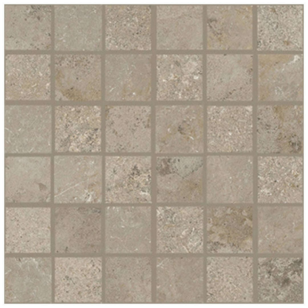 Qualis Ceramica Elevation 12" x 12" Rectified Natural Porcelain 2" Mosaic