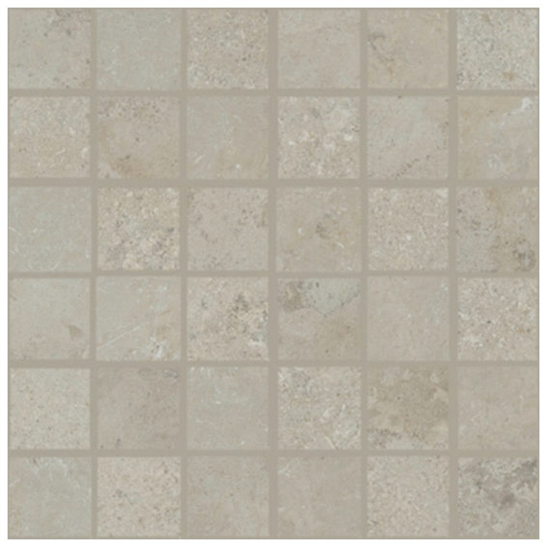 Qualis Ceramica Elevation 12" x 12" Rectified Natural Porcelain 2" Mosaic