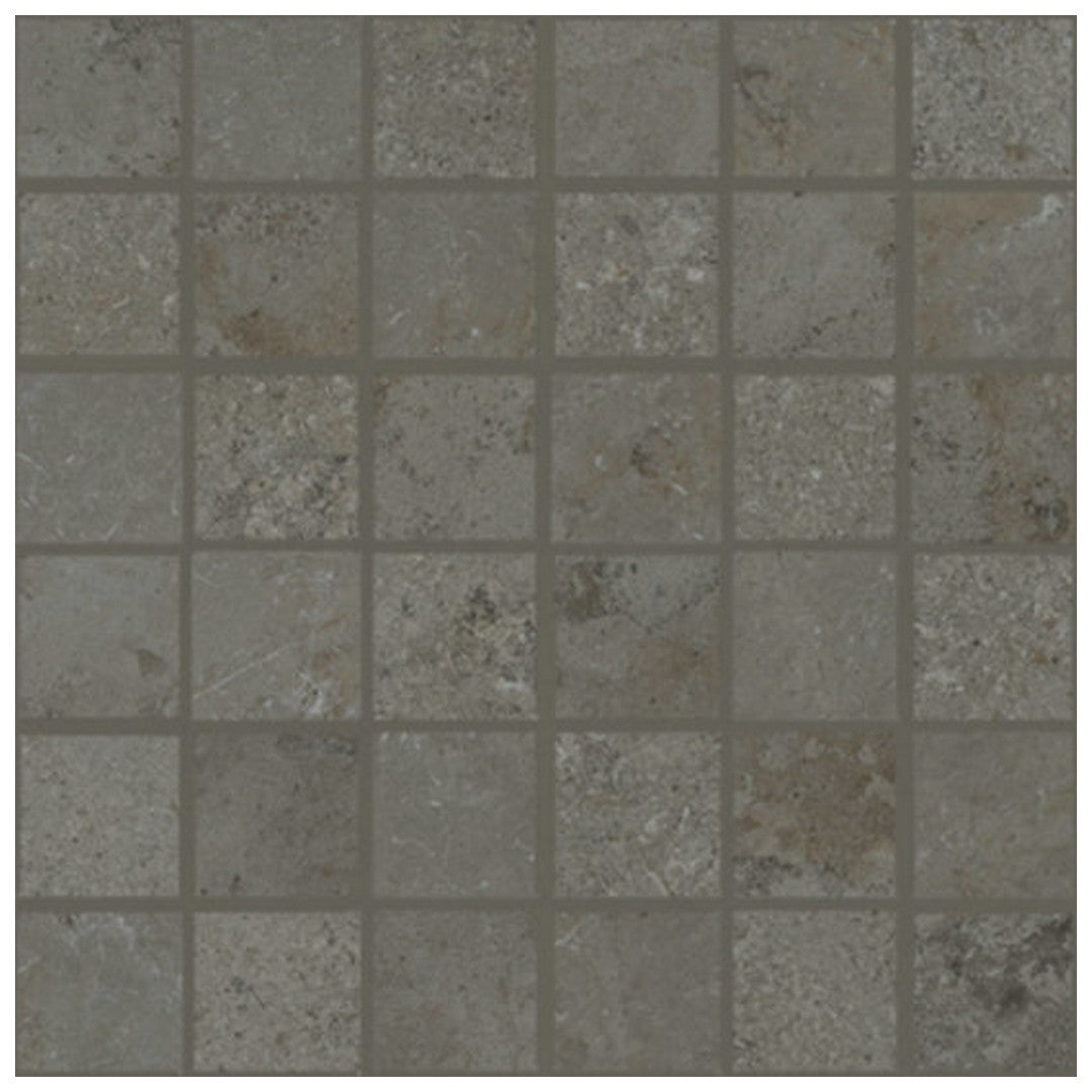 Qualis Ceramica Elevation 12" x 12" Rectified Natural Porcelain 2" Mosaic