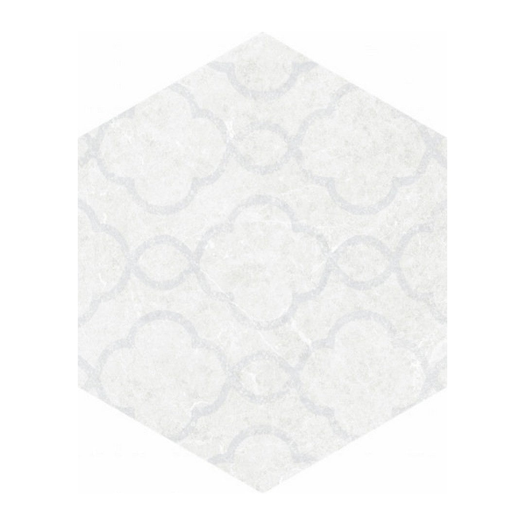Qualis Ceramica Form 5.5" x 6.3" Matte Porcelain Hexagon Decor Tile