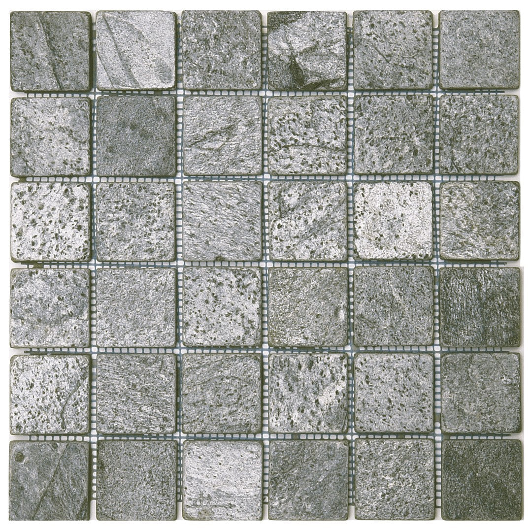 Bati Orient White & Grey Marble Classic 12" x 12" Matte Quartzite 2" Mosaic