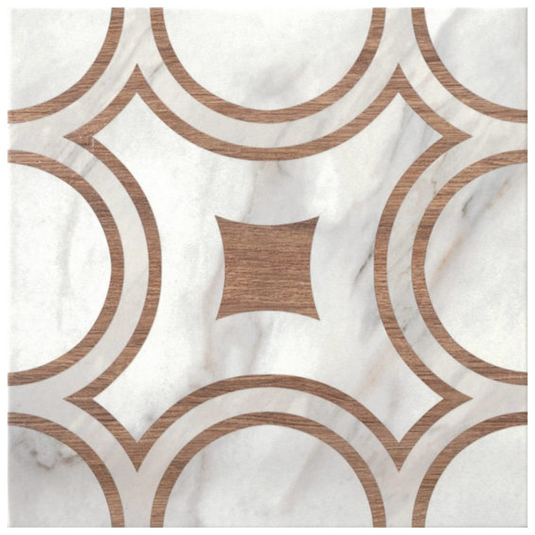 Qualis Ceramica Intarsio 10" x 10" Polished Porcelain Tile