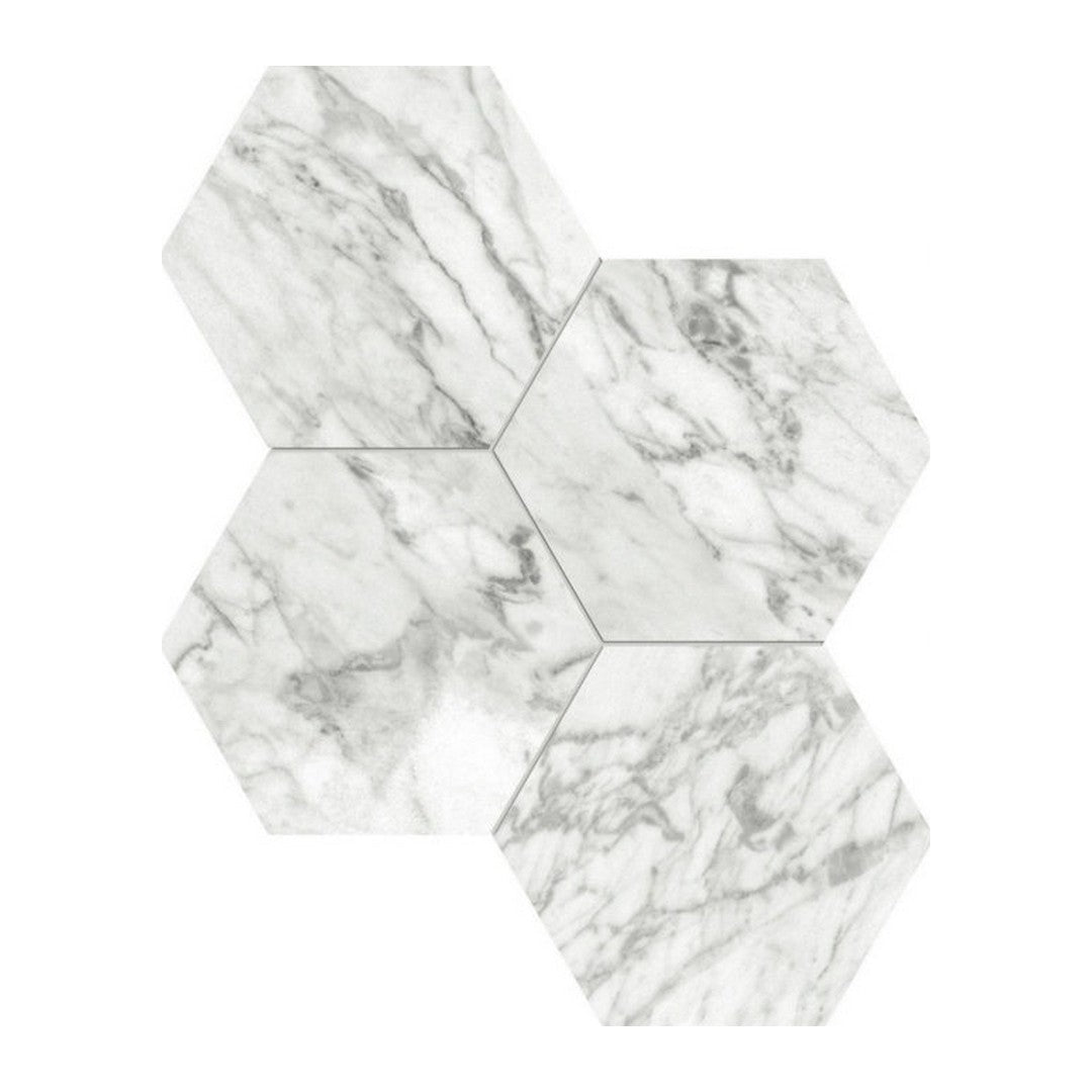 Qualis Ceramica Luxury 12" x 12" Rectified Polished Porcelain 6" Hexagon Tile