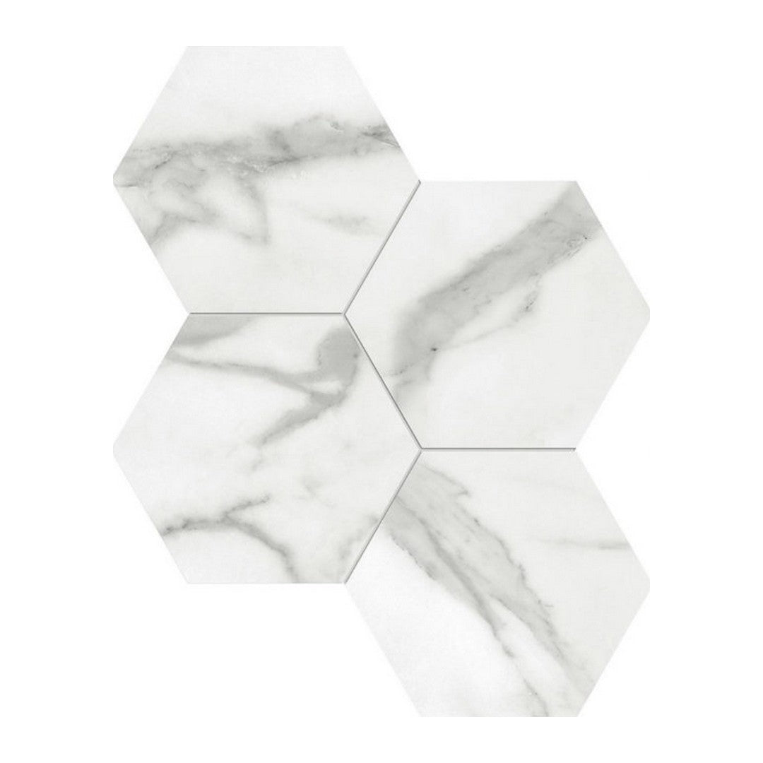 Qualis Ceramica Luxury 12" x 12" Rectified Honed Porcelain 6" Hexagon Tile