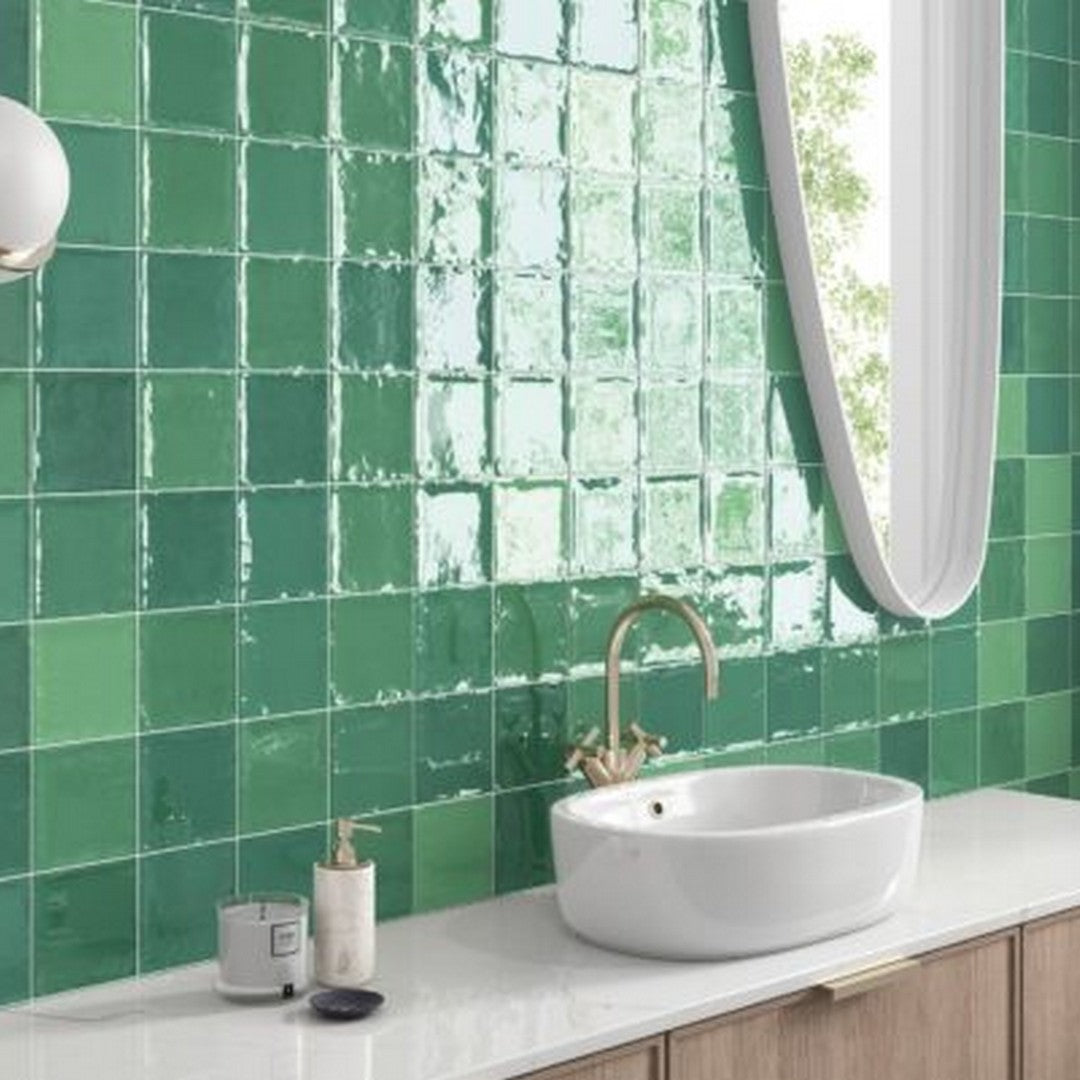 Qualis-Ceramica-Morocco-5-x-5-Glossy-Porcelain-Tile-Green