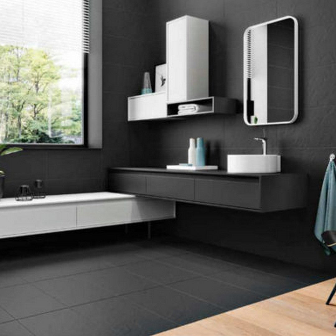 Qualis-Ceramica-Nepal-Slate-12-x-24-Matte-Porcelain-Tile-Kathmandu-Blac