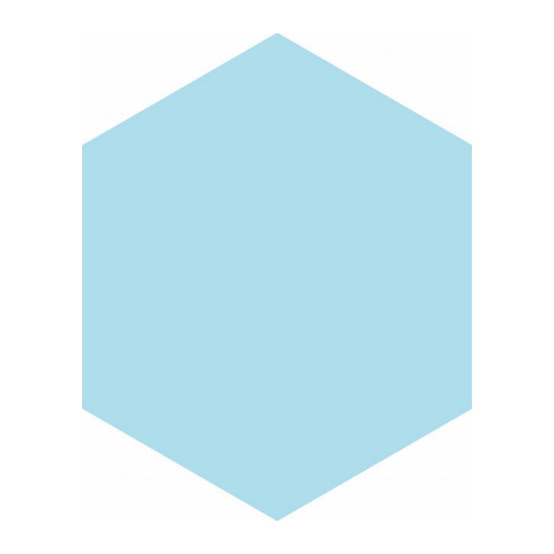 Qualis Ceramica Ronda 5.5" x 6.3" Glossy Porcelain Hexagon Tile