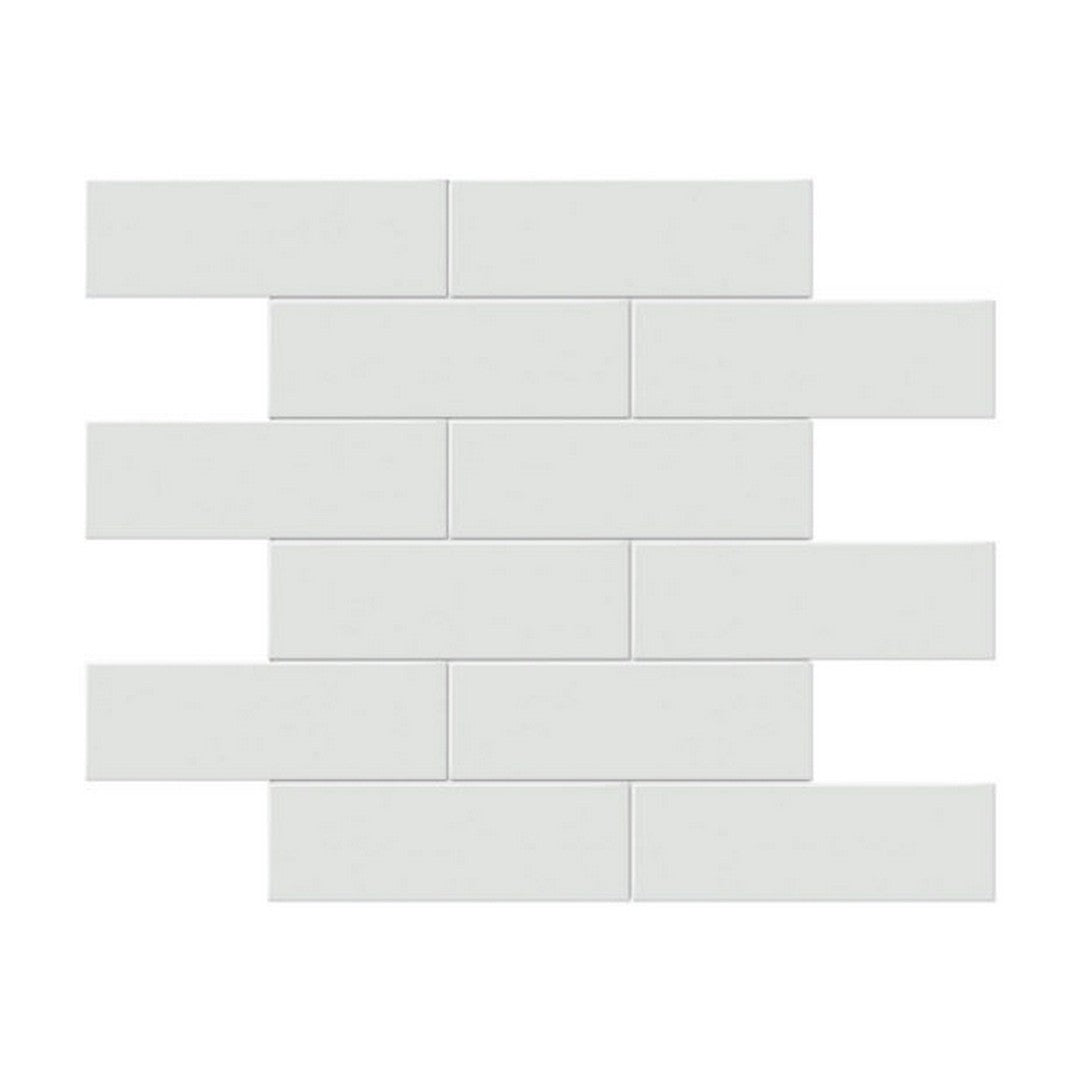 Qualis Ceramica Traditions 11.65" x 11.73" Glossy Porcelain Brick 2×6" Mosaic