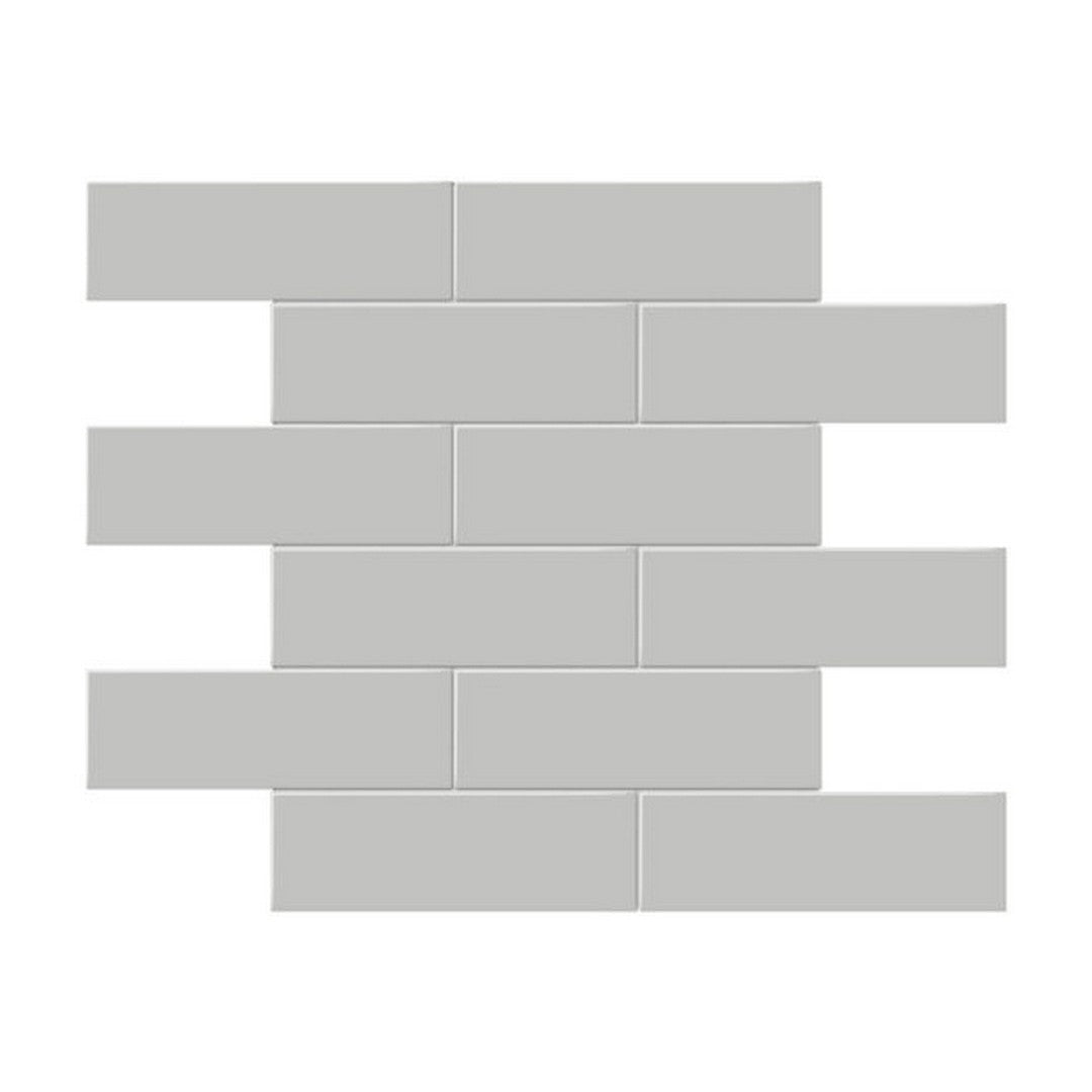 Qualis Ceramica Traditions 11.65" x 11.73" Glossy Porcelain Brick 2×6" Mosaic