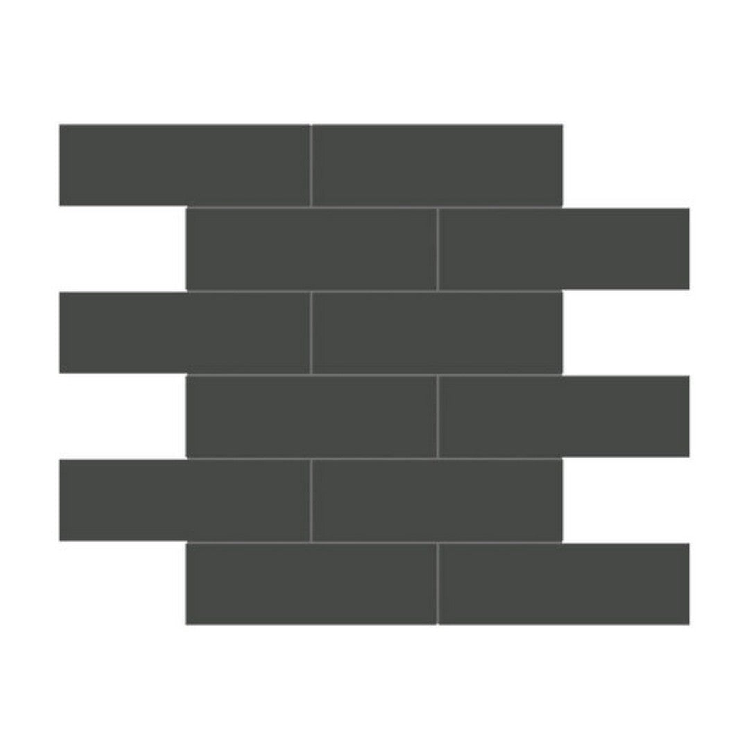 Qualis Ceramica Traditions 11.65" x 11.73" Glossy Porcelain Brick 2×6" Mosaic