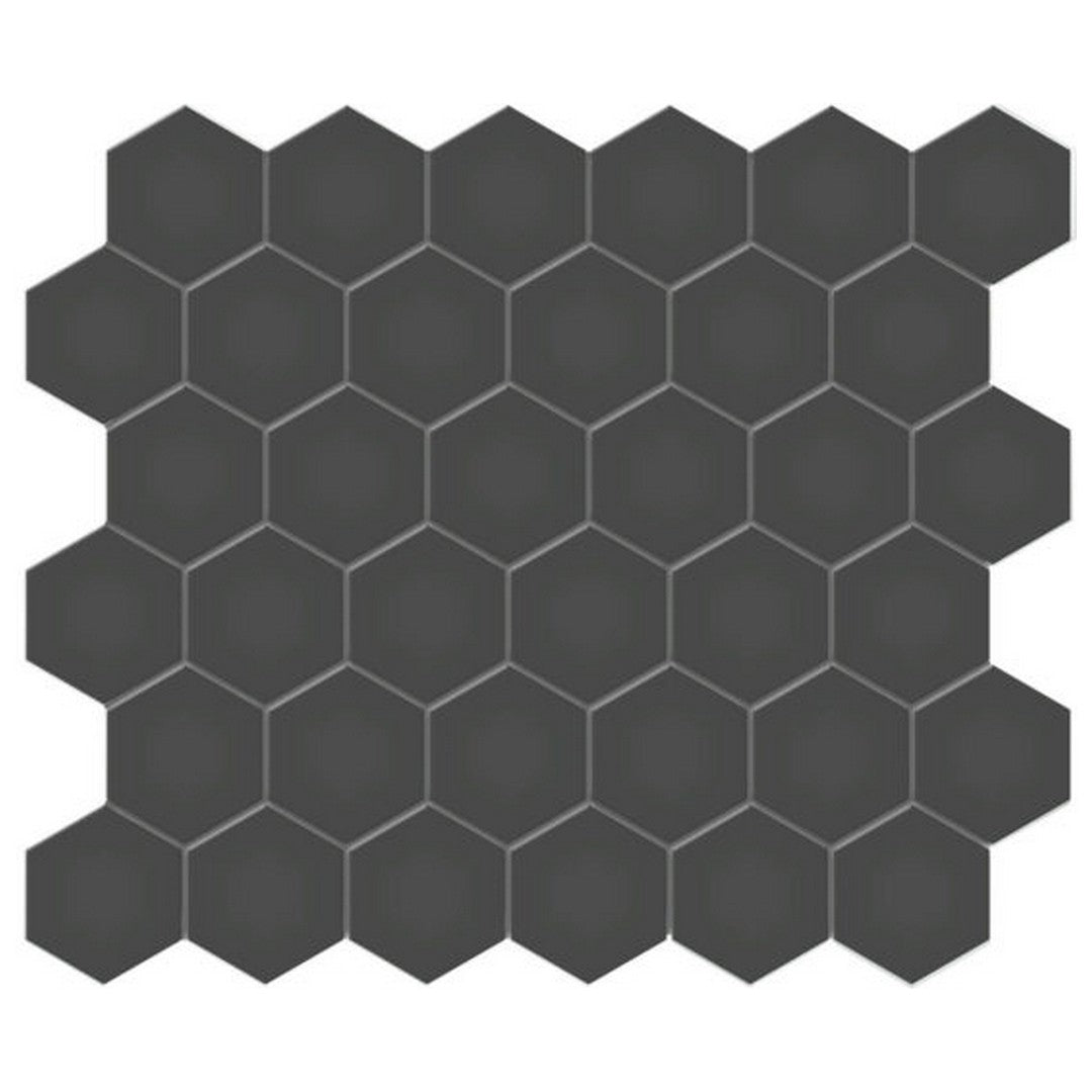 Qualis Ceramica Traditions 10.8" x 12.48" Matte Porcelain Unglazed Hex 2" Mosaic