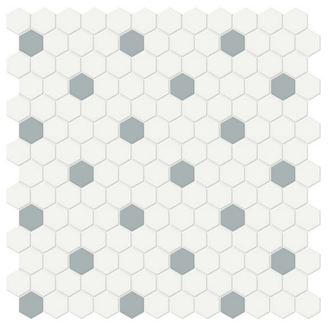 Qualis Ceramica Traditions 11.54" x 11.65" Matte Porcelain Hexagon 1" Mosaic