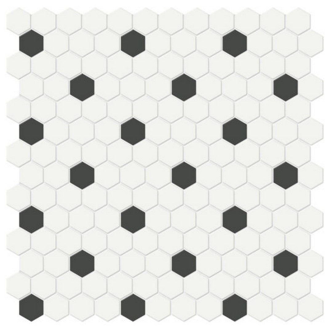 Qualis Ceramica Traditions 11.54" x 11.65" Matte Porcelain Hexagon 1" Mosaic