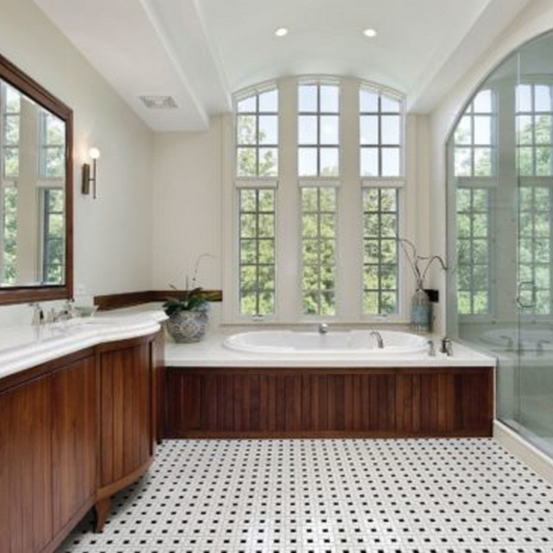 Qualis-Ceramica-Traditions-11.73-x-11.73-Matte-Porcelain-Basketweave-Mosaic-White-W/Retro