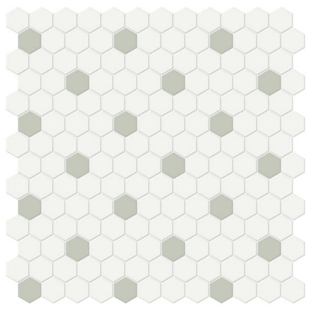 Qualis Ceramica Traditions 11.54" x 11.65" Matte Porcelain Hexagon 1" Mosaic