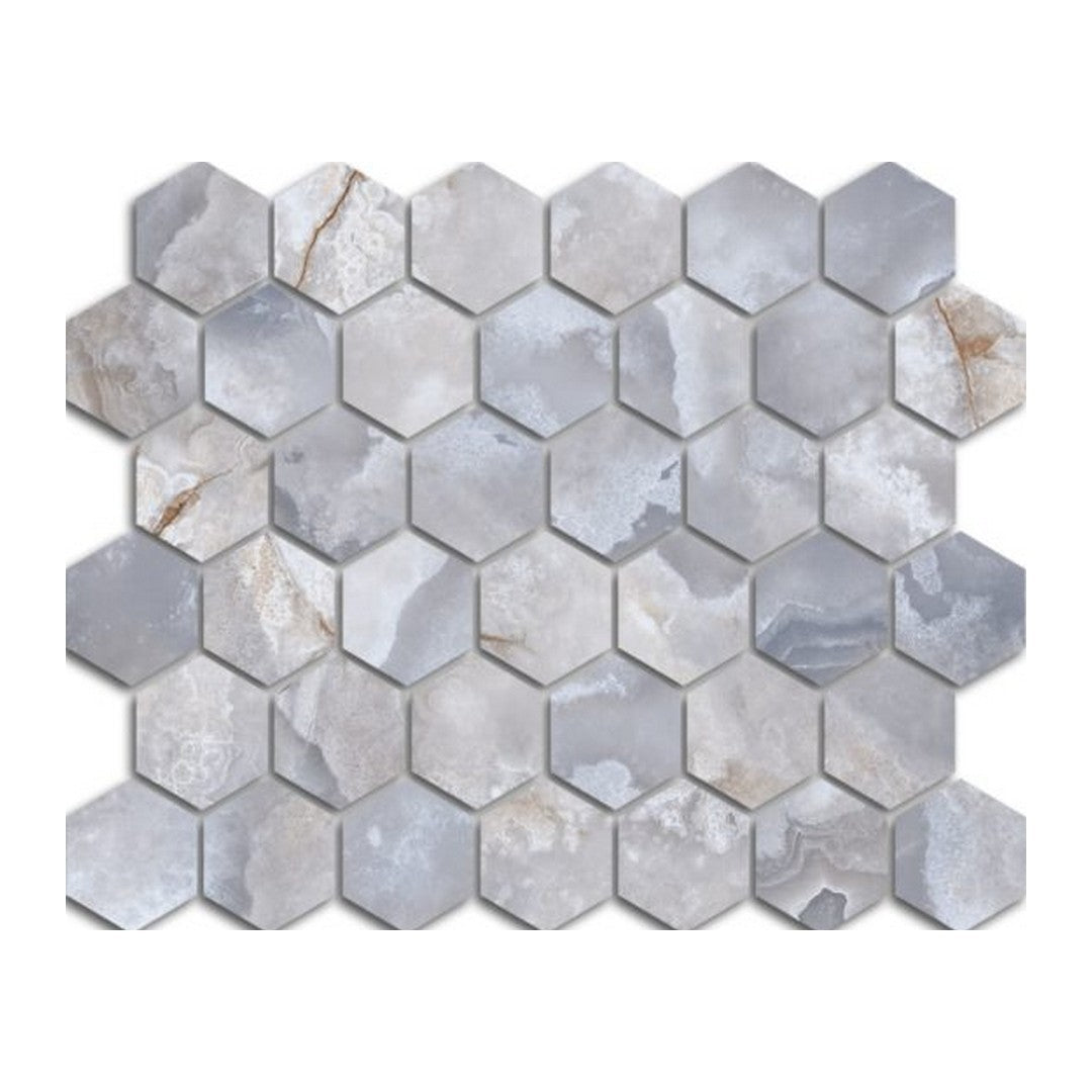 Qualis Ceramica Treasure 12" x 12" Polished Porcelain Hexagon 2" Mosaic