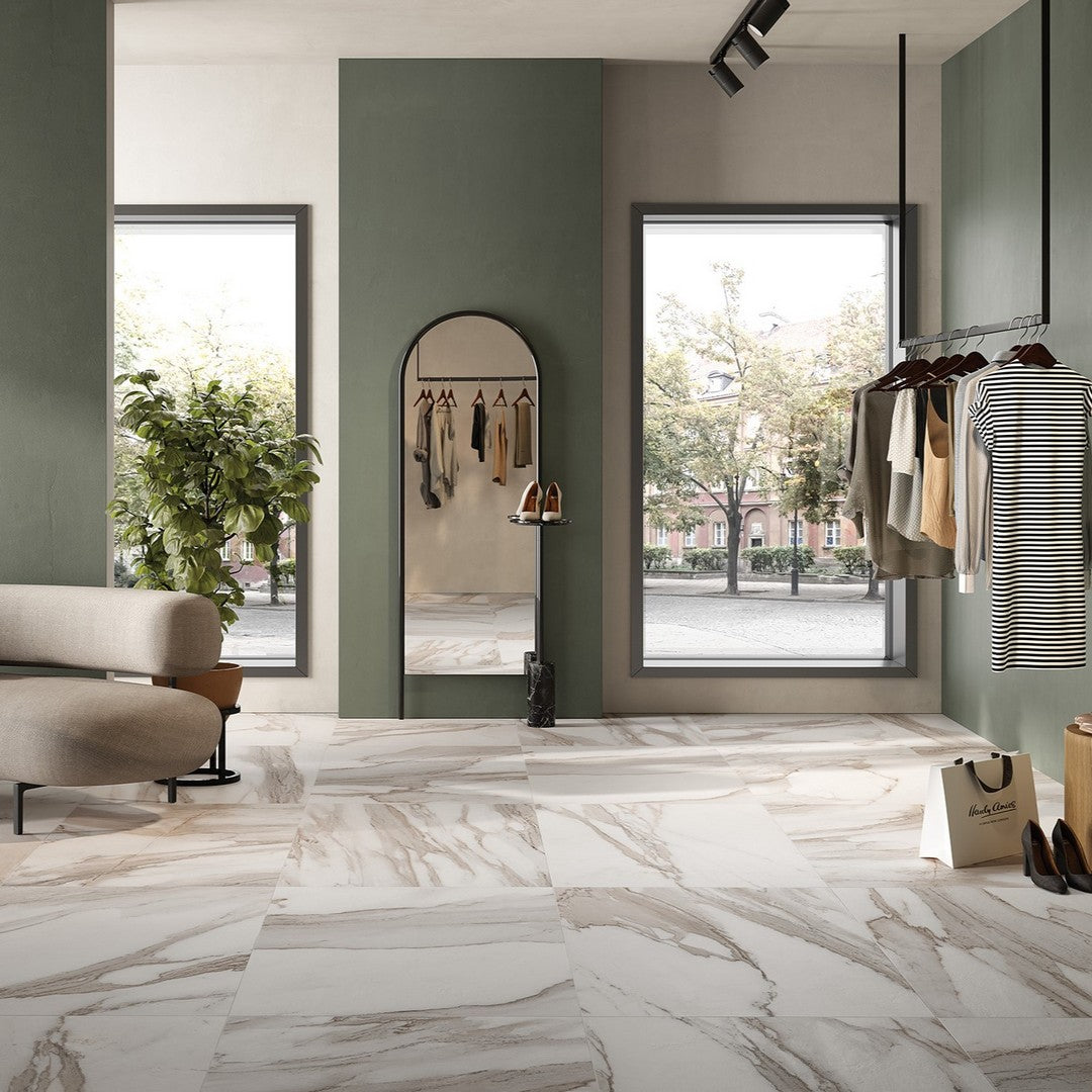 Tesoro-Rio-32-x-32-Rectified-Matte-Porcelain-Tile-Calacatta