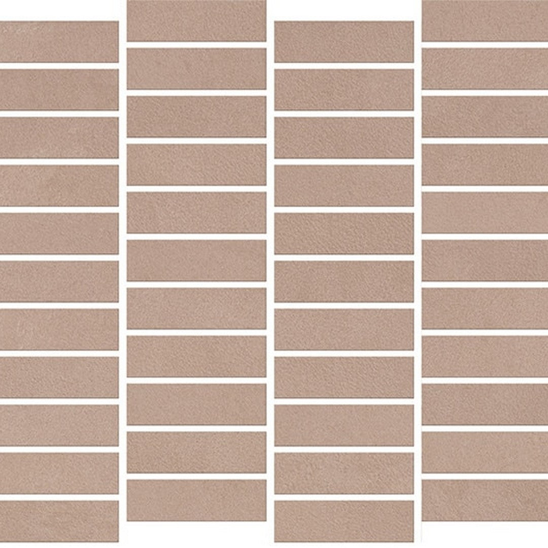 Daltile-Rigid-Clay-12-x-12-Matte-Ceramic-1x3-Off-Set-Microban-Mosaic-Dune