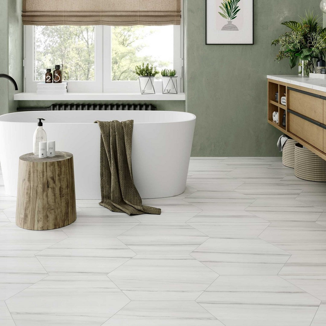 Tesoro-Argos-19-x-22-Pressed-Satin-Hexagon-Porcelain-Tile-Dolomite