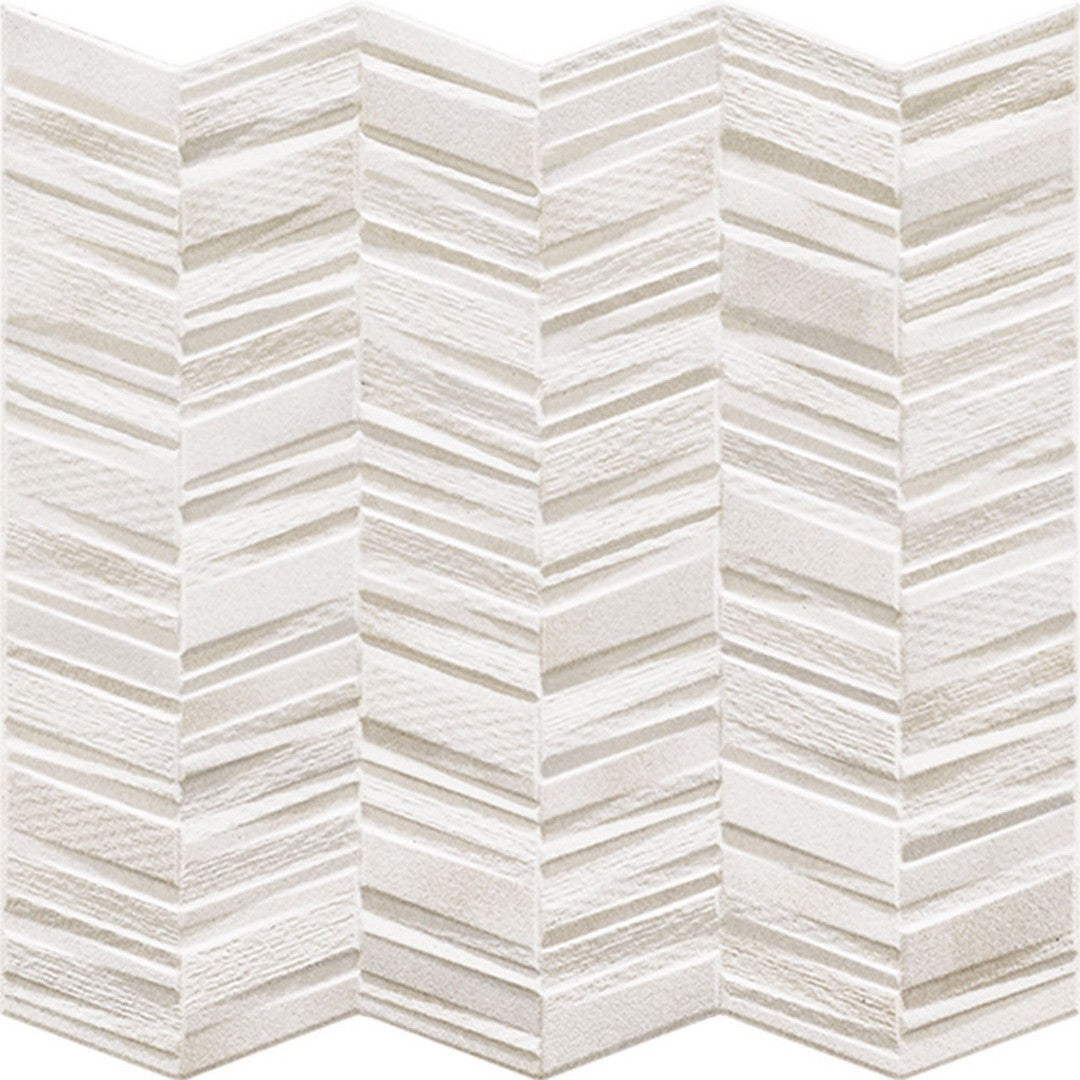 Tesoro Chevron 17" x 17" Pressed 3D Porcelain Tile