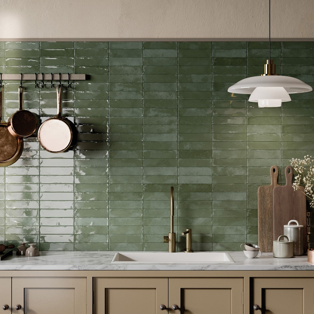 Tesoro-Marrakech-2-x-8-Pressed-Glossy-Porcelain-Brick-Tile-Green