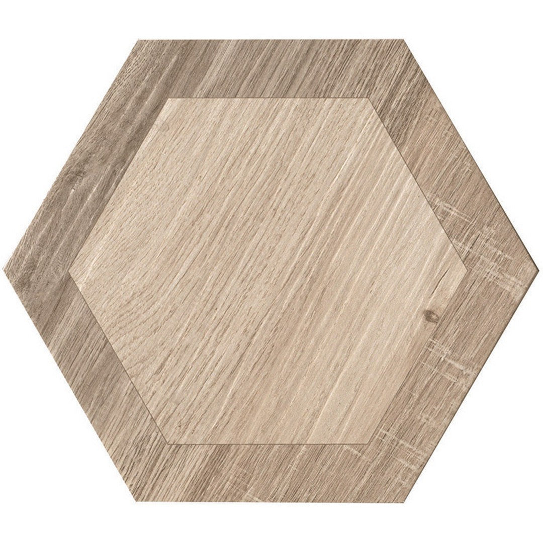 MiR Royal Wood 10" x 10" Pressed Matte Porcelain Hexagon Tile