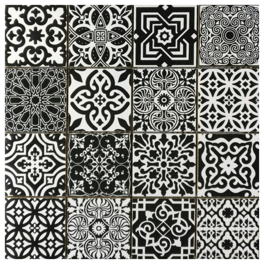 Qualis Ceramica Chelsea 11.8" x 11.8" Ceramic Patchwork Mosaic