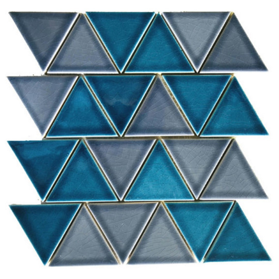 Qualis Ceramica Chelsea 11.8" x 11.8" Ceramic 3" Triangular Mosaic