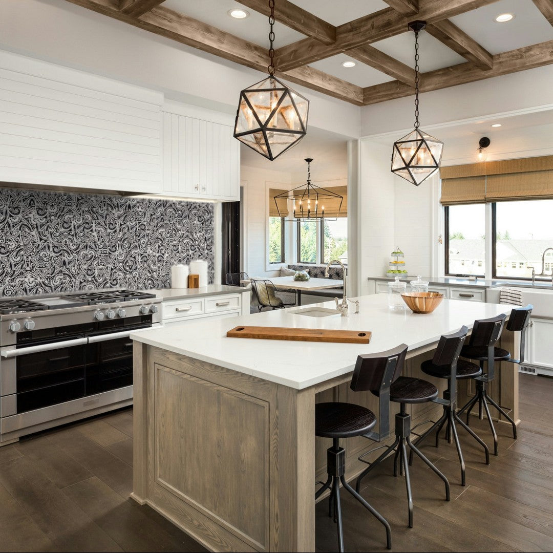 Qualis-Ceramica-Chelsea-12-x-12-Ceramic-4-Maori-Native-Series-Mosaic-Black-&-White