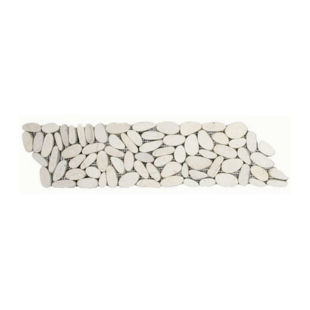 Qualis Ceramica Chelsea 4" x 12" Matte Natural Stone Sliced Pebble Border