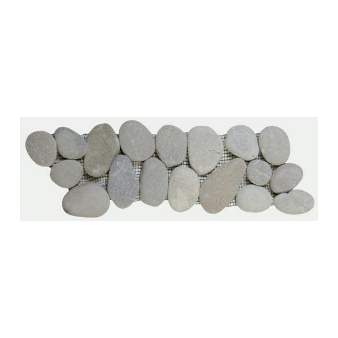 Qualis Ceramica Chelsea 4" x 12" Matte Natural Stone Pebble Border