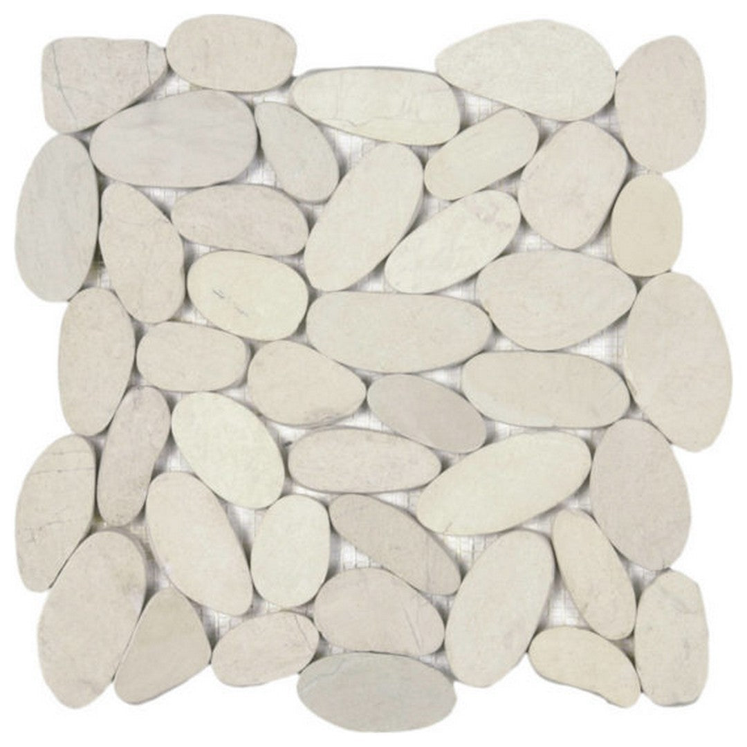 Qualis Ceramica Chelsea 12" x 12" Matte Natural Stone Xl Sliced Pebble Mosaic