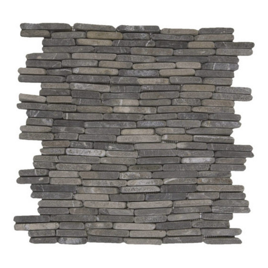Qualis Ceramica Chelsea 11.6" x 11.6" Natural Stone Stacked Brick Marble Mosaic