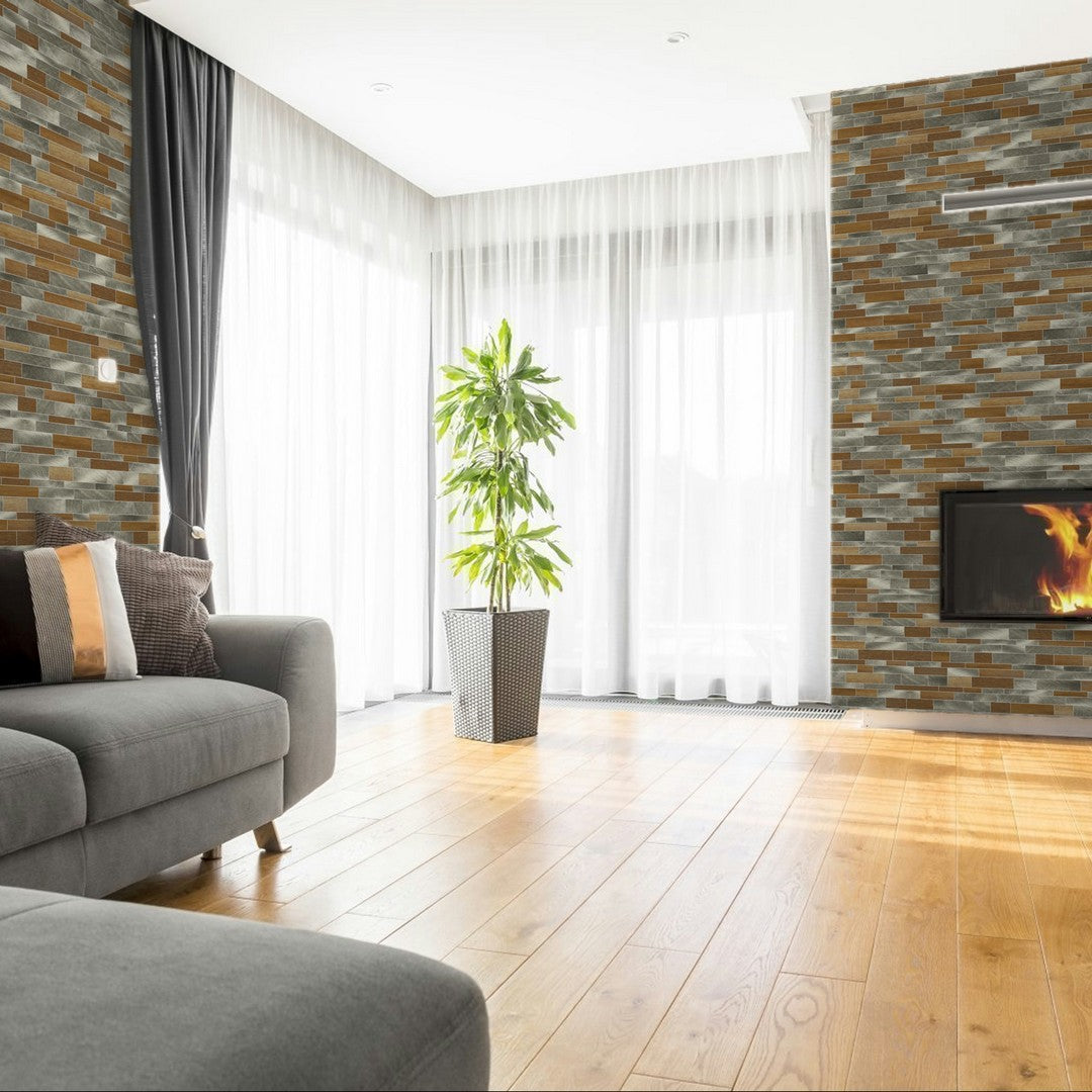 Qualis-Ceramica-Chelsea-12-x-12-Mixed-Material-Aluminum-Baguette-Mosaic-Wood-Silver