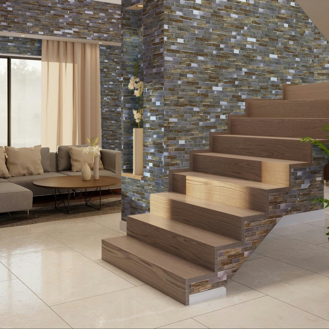 Qualis-Ceramica-Chelsea-11-x-12-Glass-Metal-Mix-Baguette-Mosaic-Beige-Grey