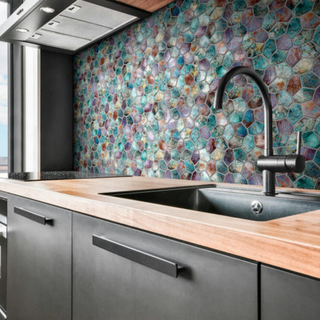 Qualis-Ceramica-Chelsea-11-x-12-Metallic-Mix-Hex-Mosaic-Green-Rust