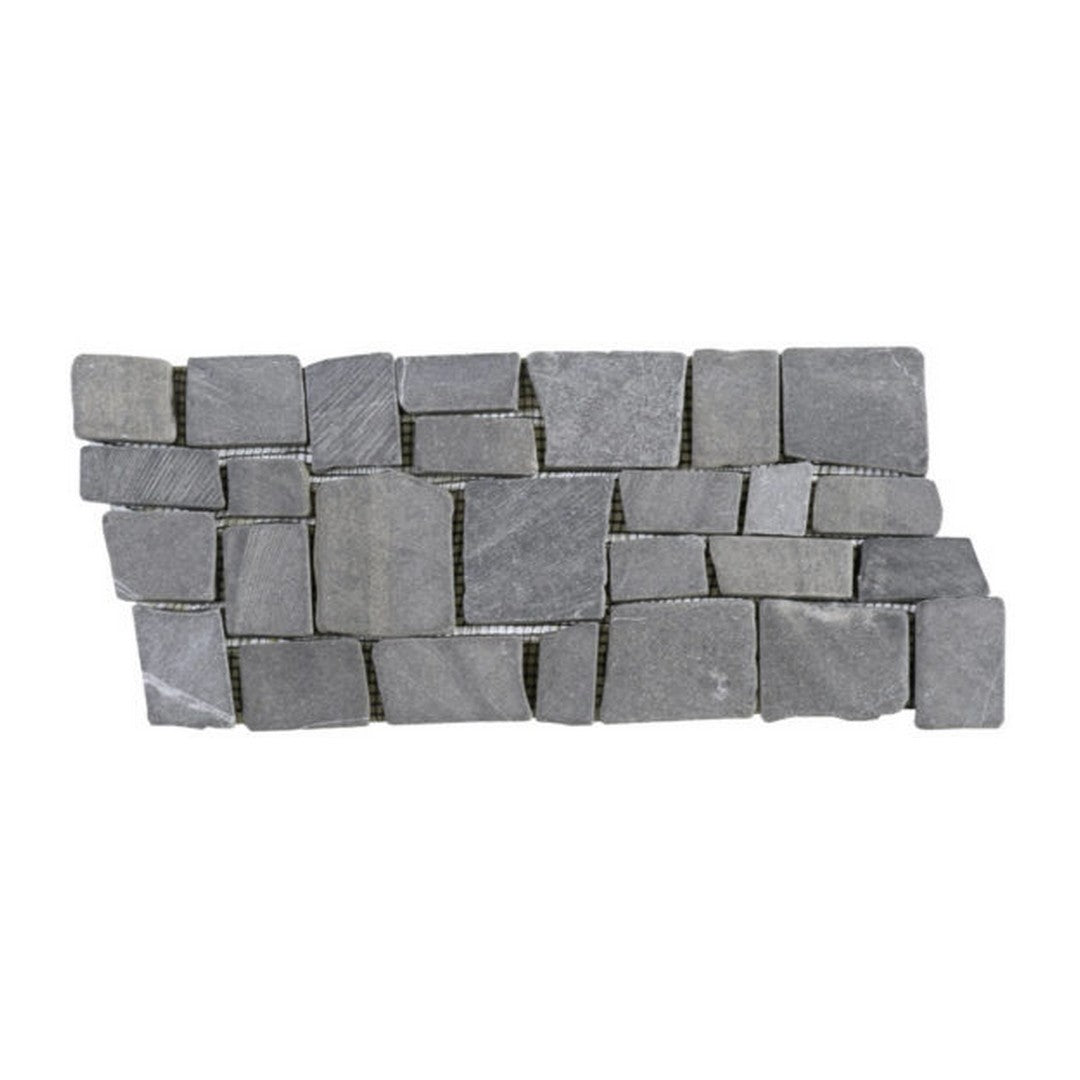 Qualis Ceramica Chelsea 5.5" x 12" Natural Stone Cubic Marble Opus Border