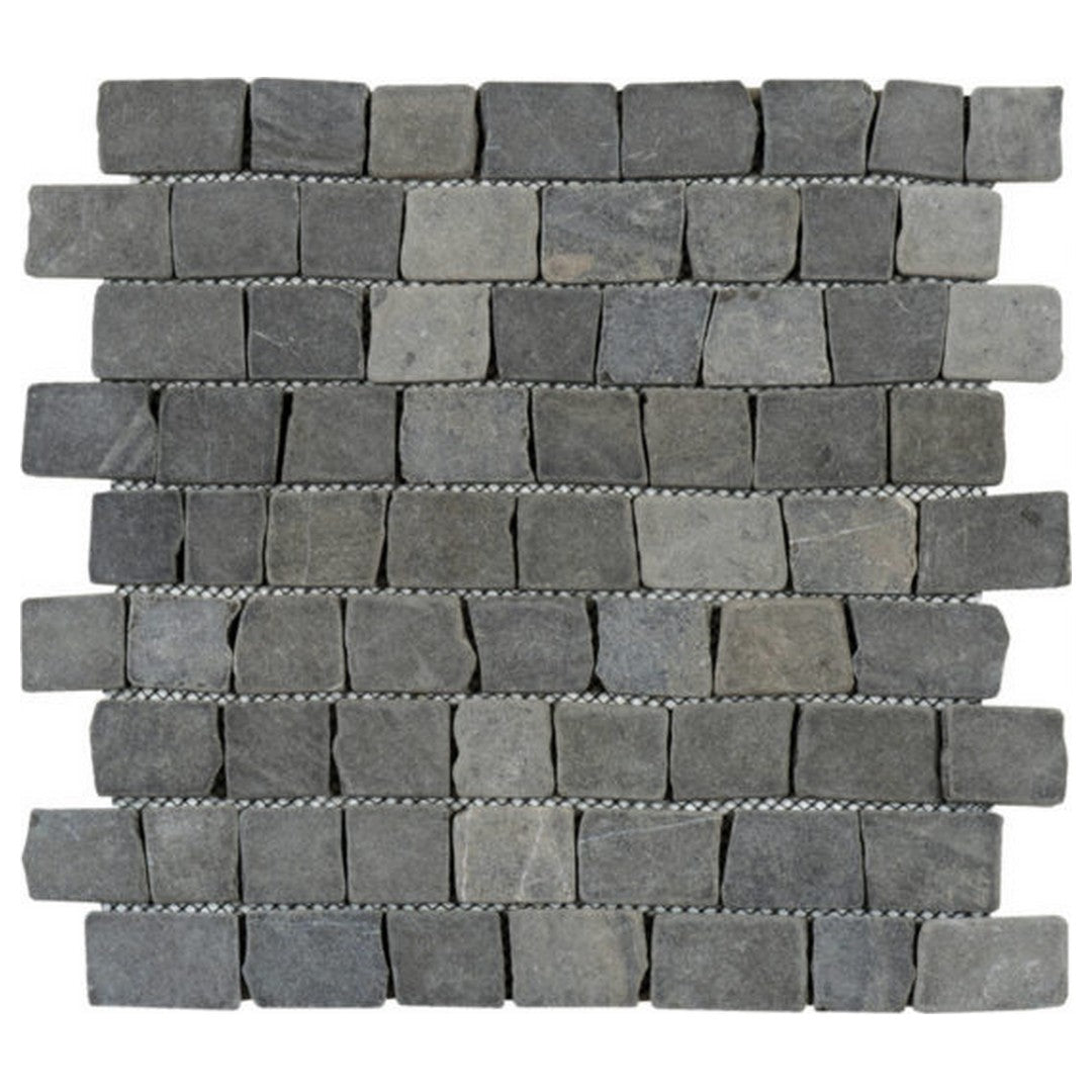 Qualis Ceramica Chelsea 11.6" x 12" Natural Stone Cubic Brick Marble Mosaic