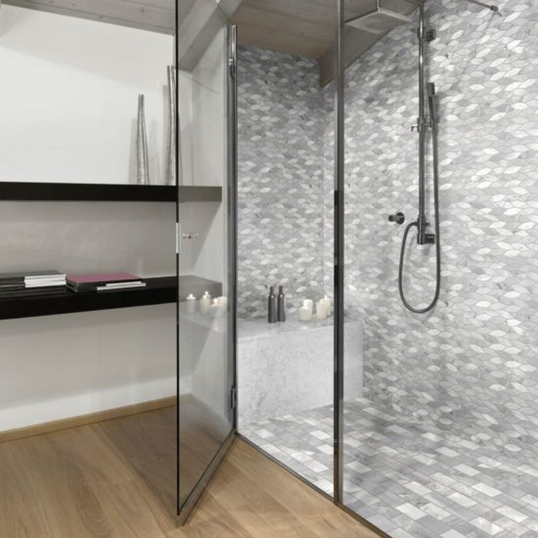 Qualis-Ceramica-Chelsea-12-x-12-Marble-Elongated-Hex-Leaves-Mosaic-Ice-Grey