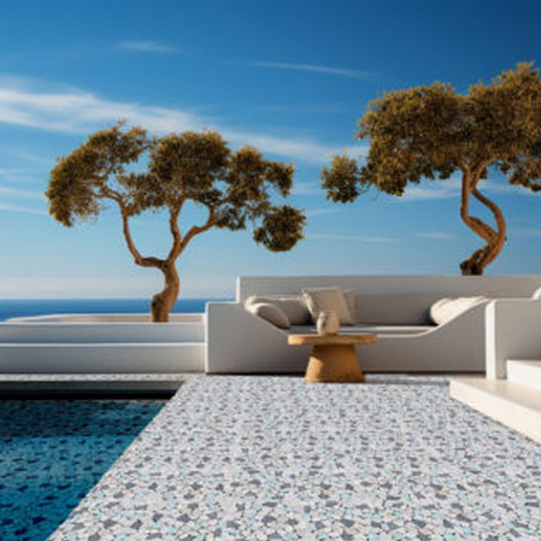 Qualis-Ceramica-Chelsea-12-x-12-Mixed-Material-Mini-Opus-Marble-Mix-Glass-Mosaic-Beige-Grey-Marble-Mix-&-Green