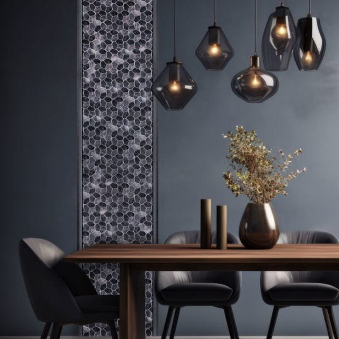 Qualis-Ceramica-Chelsea-11.4-x-12.2-Natural-Stone-Aluminum-Mix-Hex-Mosaic-Grey