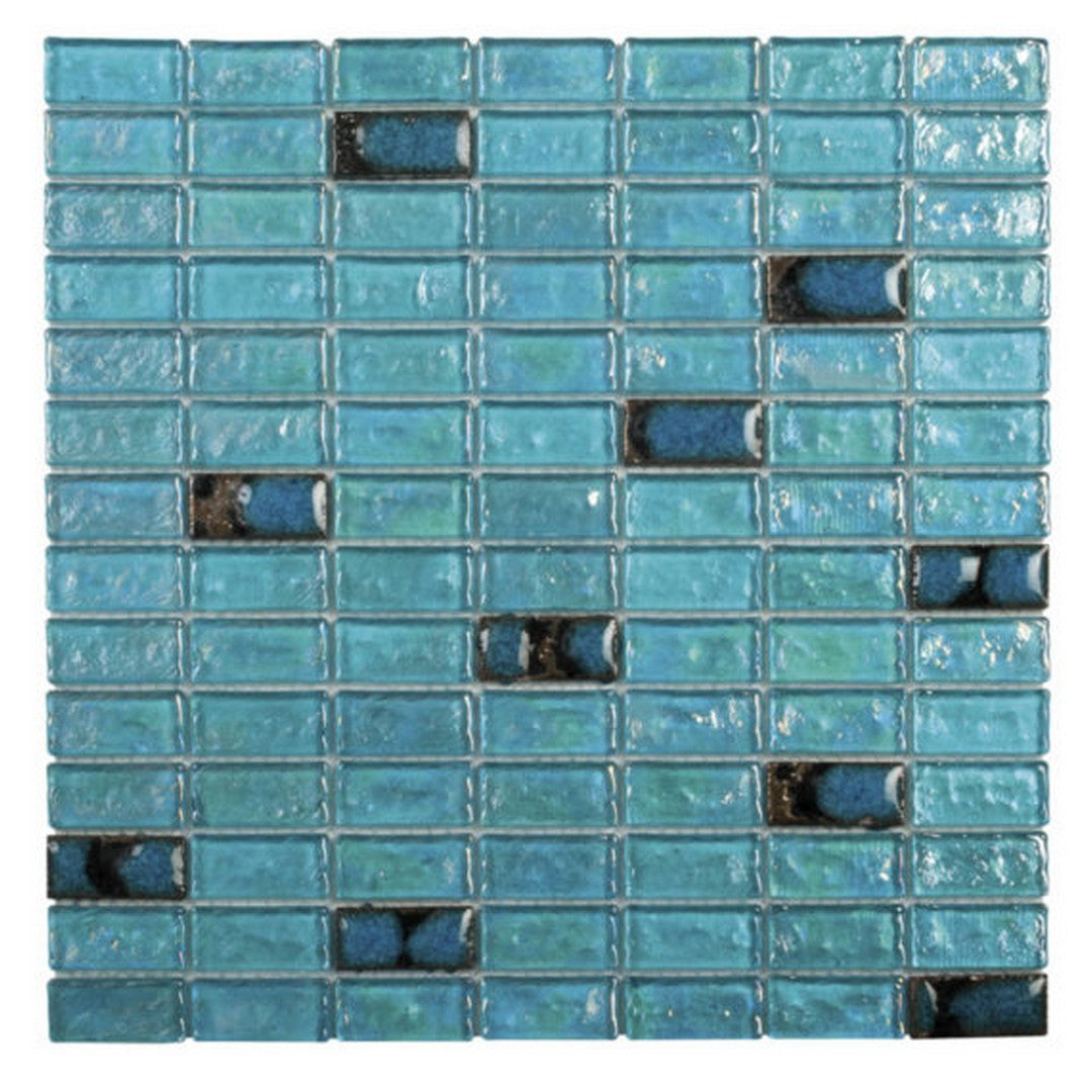 Qualis Ceramica Chelsea 12" x 12" Glass Ceramic 3/4" Brick Mosaic