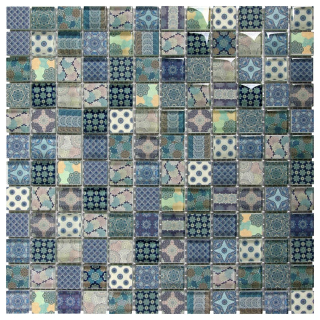 Qualis Ceramica Chelsea 11.8" x 11.8" Glossyy Glass Classic Decor Mosaic