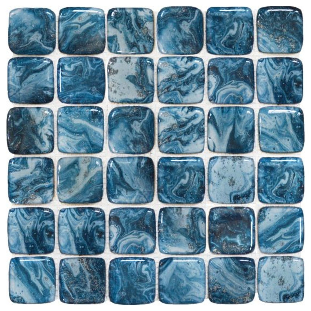 QC Chelsea 12" x 12" Glass Marble Pattern Mix Mosaic