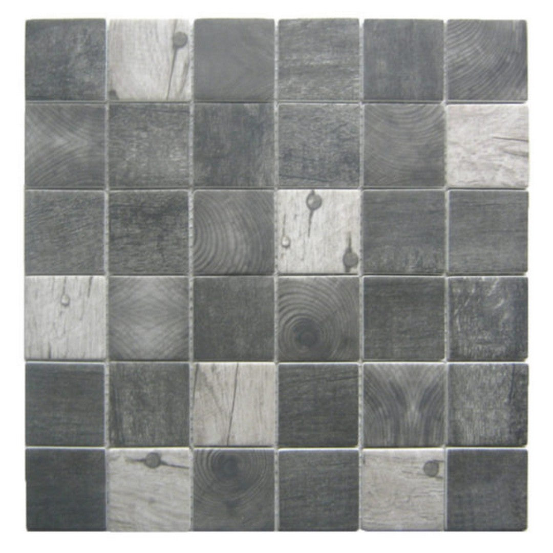 Qualis Ceramica Chelsea 12" x 12" Glass 2" Recycled Mix Mosaic